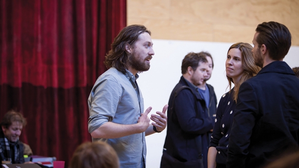 Simon Stone speaks with actors Katherine Tonkin and David Paterson during rehearsals for The Cherry Orchard. Simon Stone speaks with actors Katherine Tonkin and David Paterson during rehearsals for The Cherry Orchard.