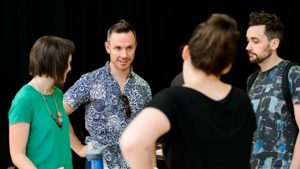 Born Yesterday in rehearsal Born Yesterday in rehearsal