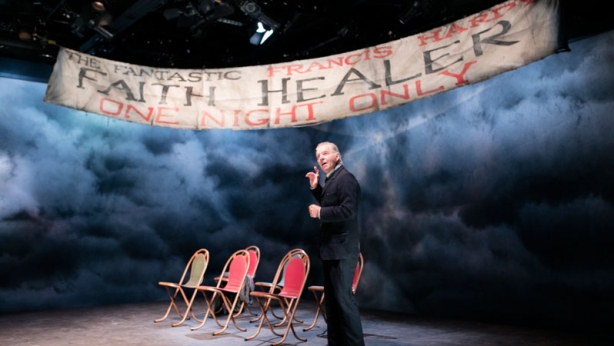 Colin Friels on stage in Faith Healer Colin Friels on stage in Faith Healer