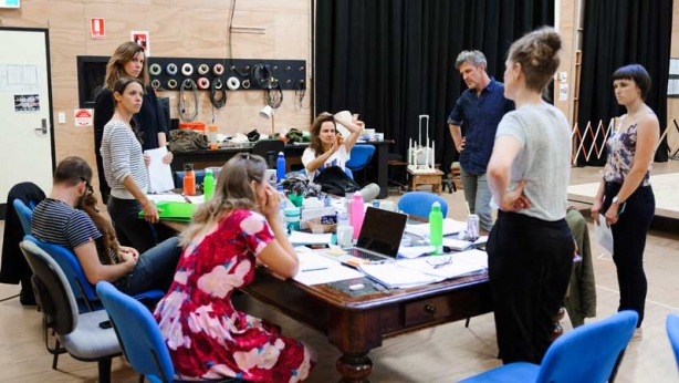 The Three Little Words team in rehearsals The Three Little Words team in rehearsals