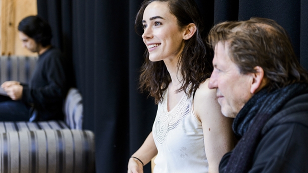 Geraldine Hakewill in rehearsals of Macbeth Geraldine Hakewill in rehearsals of Macbeth