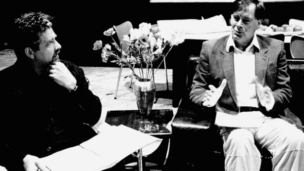 Philip Quast and Peter Curtin rehearsing for 'The Goat, or Who Is Sylvia?' (2003) Philip Quast and Peter Curtin rehearsing for 'The Goat, or Who Is Sylvia?' (2003)