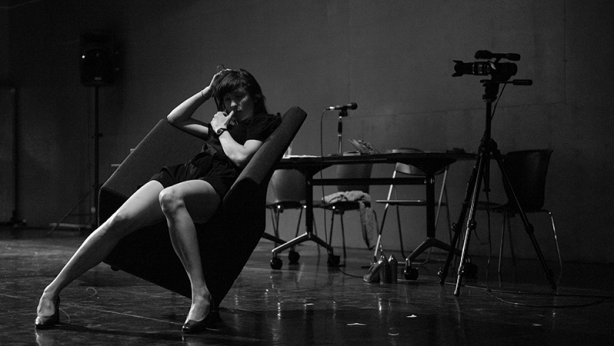 Eloise Mignon in rehearsals for Complexity of Belonging. Photo: Sarah Walker Eloise Mignon in rehearsals for Complexity of Belonging. Photo: Sarah Walker