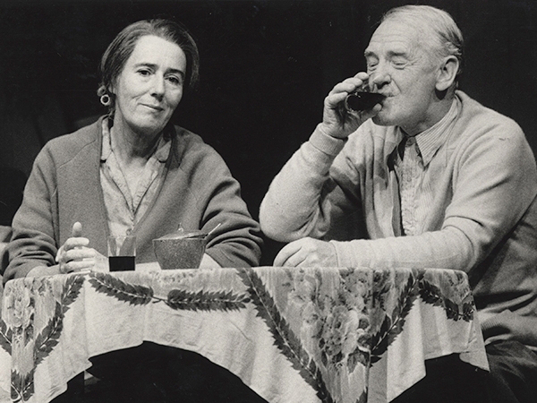 Maggie Blinco (Dot) and Edward Hepple (Wacka) in MTC's 1986 production of The One Day of the Year