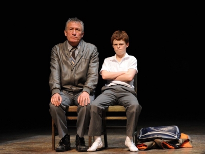 Richard Piper playing Billy's Dad alongside Josh Denier playing Billy in the Australian Production of Billy Elliot the Musical. Photo by James Morgan.